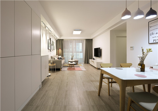 金华开发区北欧风格三居室装修案例效果图