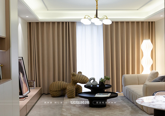金华奶油原木装修风格     80㎡二室一厅      装修案例效果图